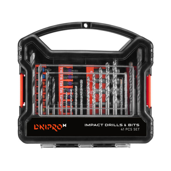 Fúrószár és bit készlet Dnipro-M (41 részes)