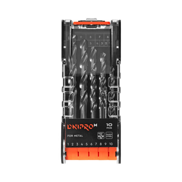 Fémfúró készlet Dnipro-M P6M5K5 1-10 mm (10 részes)