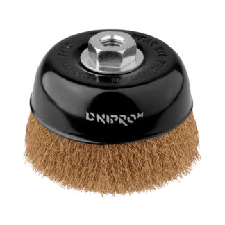 Drótkorong fazékkefe hullámos Dnipro-M T125-L sárgaréz bevonat 125 mm