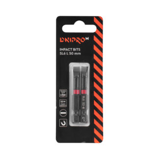Torziós ütvecsavarozó bit Dnipro-M SL6 50 mm (2 db)