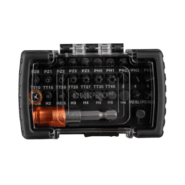 Torziós ütvecsavarozó bit készlet Dnipro-M 25 mm (32 részes)